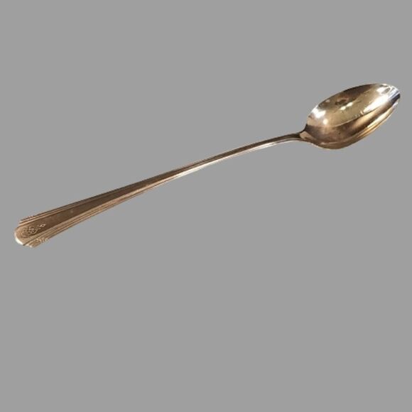 Antique 1933 Camden BIRCHMONT Pattern Iced Tea Spoon Silver Plate 7.5" L - Picture 4 of 6